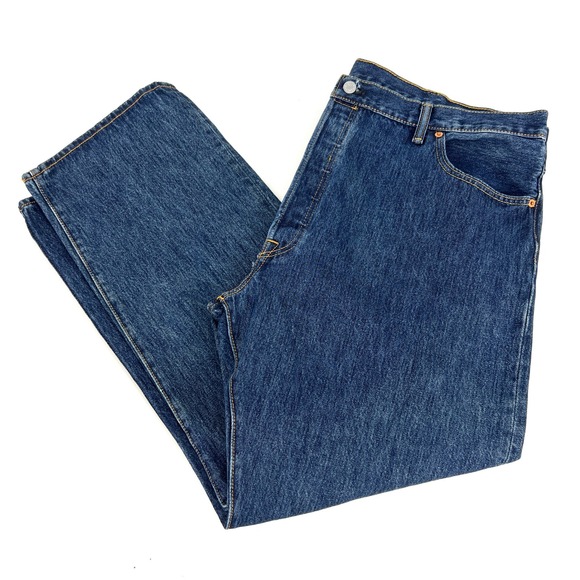 Levi's Other - Levis 501 Original Fit Jeans Mens 44x30 Blue Denim Medium Wash Button Fly